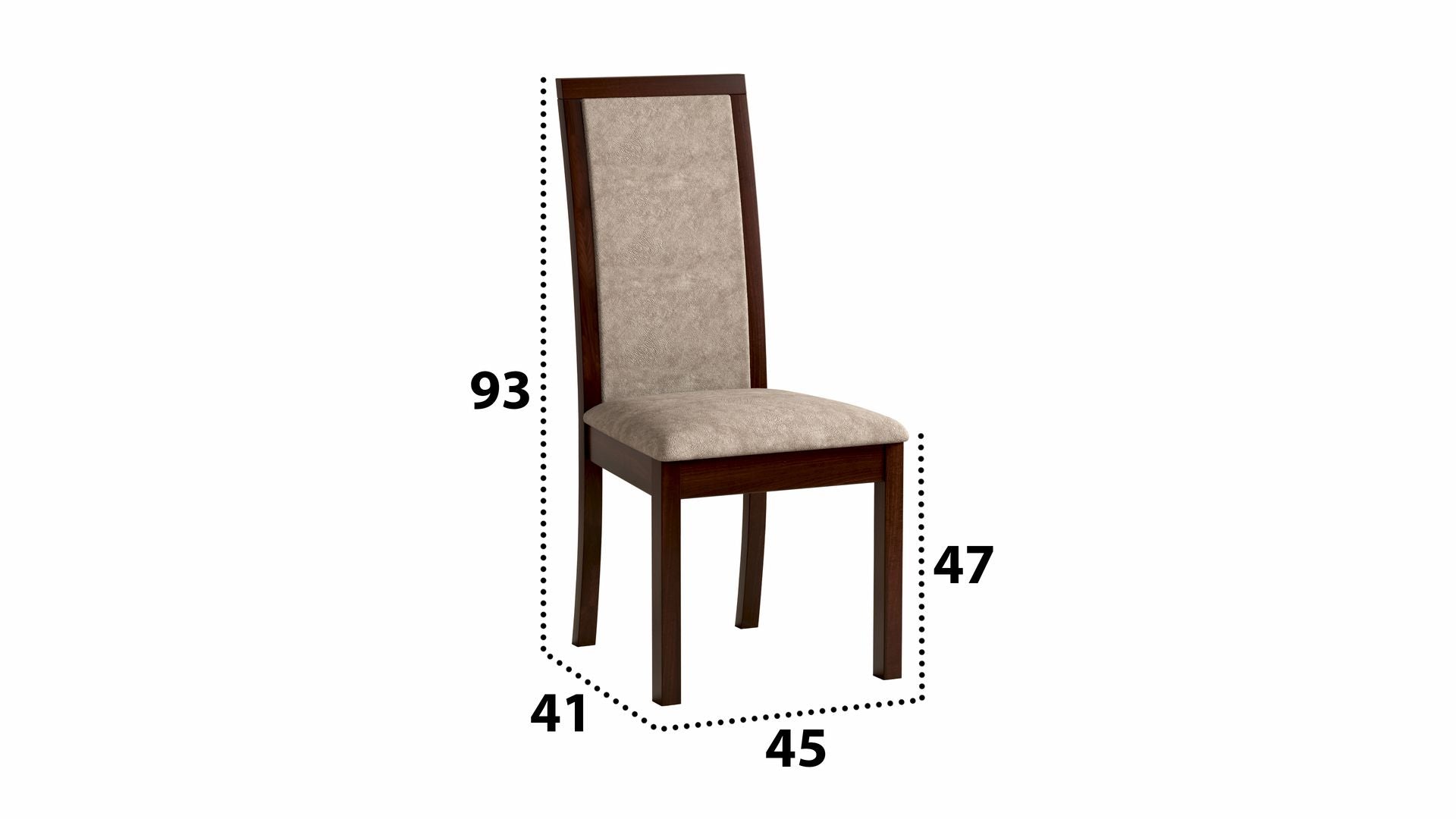 Set masa extensibila 160/200x90 cm MB-13 Venus5 cu 8 scaune tapitate Roma4 O 25b, nuc, lemn masiv de fag, MDF, stofa
