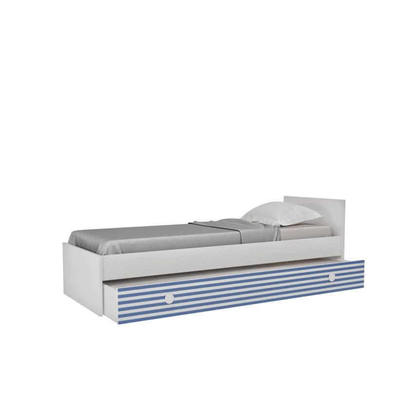 Dormitor tineret, Aqua marine, Alb Albastru, MDF