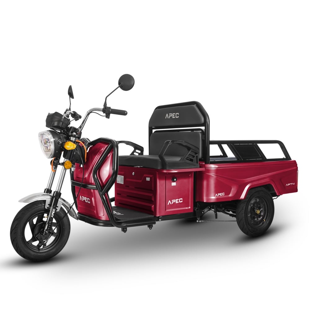 Triciclu Electric Voltarom, APT4, Fara Permis, Rosu, 25 km pe ora, 1000W, autonomie pana la 41 km
